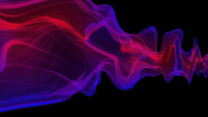 Abstract Digital Wave And Smoke Flow