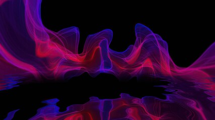 Abstract Digital Wave And Smoke Flow