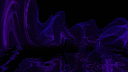 Abstract Digital Wave And Smoke Flow