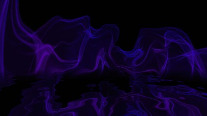 Abstract Digital Wave And Smoke Flow
