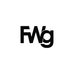 fwg initial letter monogram logo design