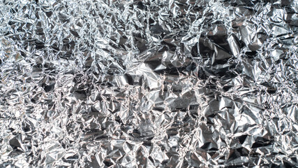 Aluminium crumpled, background	