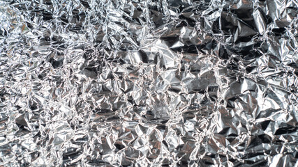 Aluminium crumpled, background	