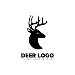 deer head symbol logo. logo icon with simple and minimalist style