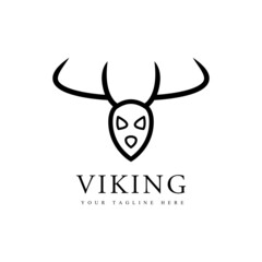vikings logo design. minimalist logo, suitable for game community logo