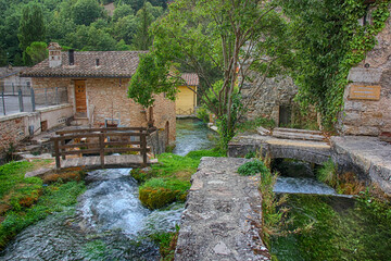 Fototapeta na wymiar Rasiglia, the village of water, Perugia, Umbria
