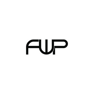 fwp initial letter monogram logo design