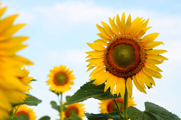 sunflower of the blue sky