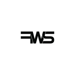 fws initial letter monogram logo design