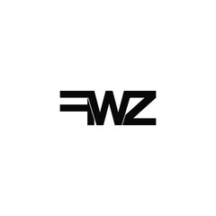 Obraz premium fwz initial letter monogram logo design