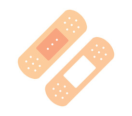 Medical plaster adhesive bandage isolated flat vector icons