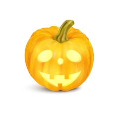 realistict scary pumpkin face halloween
