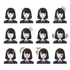 女子中学生・高校生の色々な表情