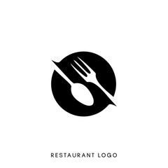 restaurant logo, badge or emblem. Vector illustration