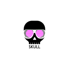Simple logo template with a skull.