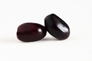 fresh jambolan plum, jamun,java plum,black jamun,syzygium cumini or jambhul fruit in white background