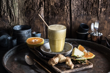 Gourmet Cafe Blended Health Smoothie Kickstart with
Orange, Pineapple & Ginger