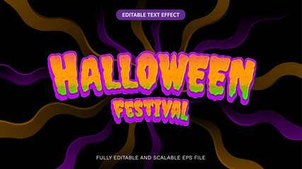 Text effect template, Halloween Festival, for print banner etc