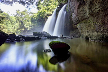 Cave in Heo Suwat Waterfall in Khao Yai National Park in Thailand