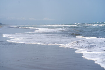 Seascape in blue tones. Beautiful sea background.
