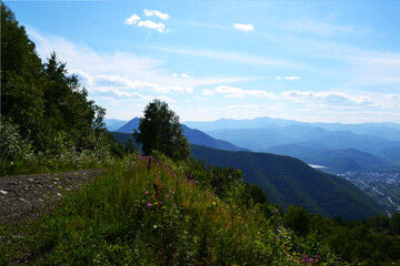 The beautiful landscape from the hill