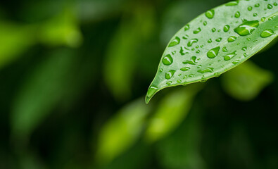 green leaves natural background wallpaper, texture of leaf, leaves with space for text 

