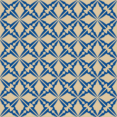 Japanese Leaf Mosaic Diamond Vector Seamless Pattern