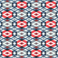 Japanese Overlap Zigzag Diamond Vector Seamless Pattern