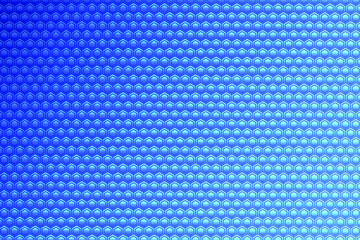 Abstract color illustration with hexagonal elements.