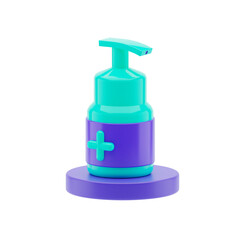 3d icon hand sanitizer medical equipment