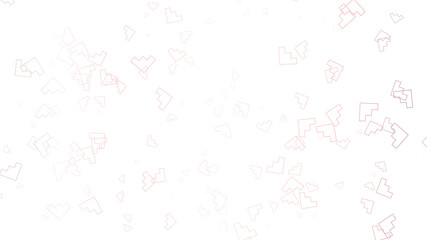 Horizontal minimal geometric web banner. Background for business, book cover, booklet, advertising. Light illustration with gray-pink gradient. Boho stairs with different sizes and angles of rotation.