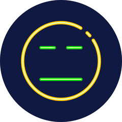 bored neon icon