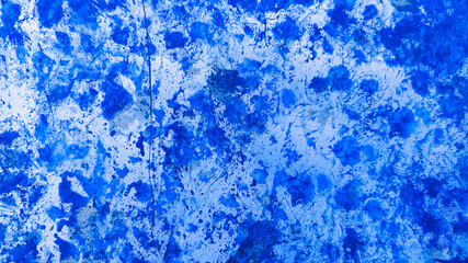 Fototapeta na wymiar Cobalt Abstract Creative. Navy Watercolor Watercolour. Azure Grunge Background. Blue Texture Wallpaper. Paint Paste. Design Artistic. Art Stain. Splash Shape.