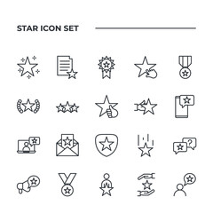 Star set icon, isolated Star set sign icon, vector illustration