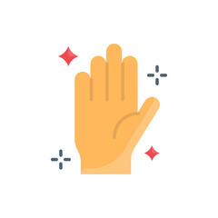 Hand washing vector flat icon style illustration. EPS 10 file