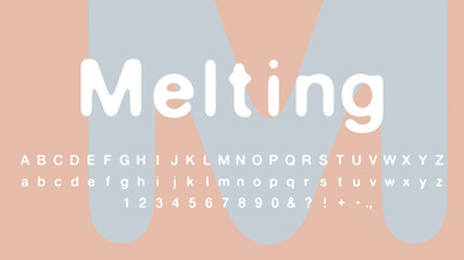 溶けかけたイメージの文字、フォント