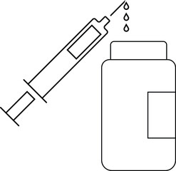 Simple coronavirus vaccine icon. Vector