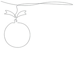 Christmas background with ball decoration element, vector illustration