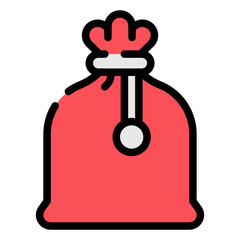 santa sag filled outline icon