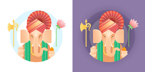 Ganesh chaturthi festival social media banner template