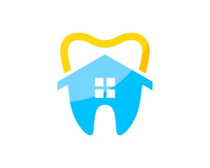 Healthy tooth with simple house inside