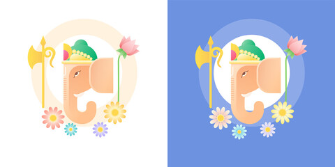 Ganesh chaturthi banner design template