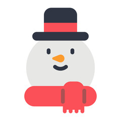 snowman flat icon
