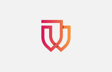 creative unique combination of alphabet letter j and w, JW, WJ logo design