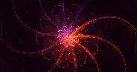 3D rendering abstract round light background