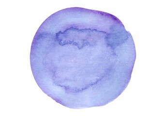 Abstract watercolor round frame isolated on white background, vector, eps.