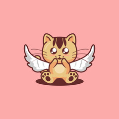 cute angel cat