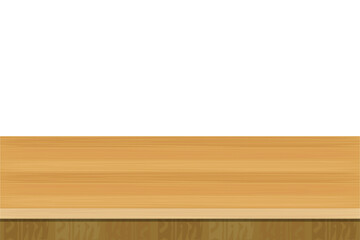 vector wood table top on isolated background.  Element for your design, advertising.vector illustration.