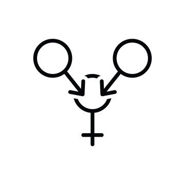 Black line icon for gangbang