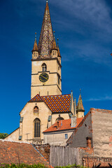Fototapeta na wymiar ルーマニア　トランシルヴァニア地方のシビウの歴史地区にあるシビウ大聖堂